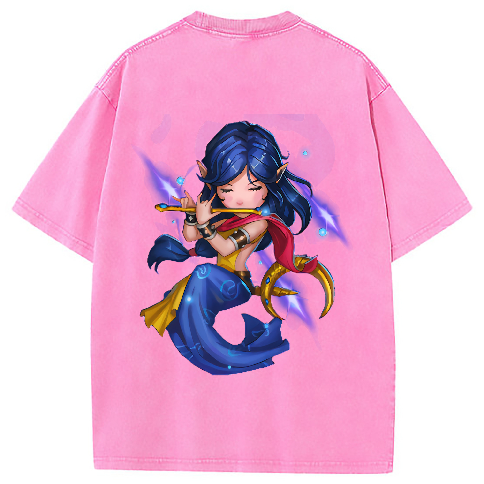 （画像用） リーグ・オブ・レジェンド League of Legends LOL 綿100% ヴィンテージ風 半袖Tシャツ（背面プリント）